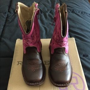 Roper 7 Cowgirl Boots Pink and Brown